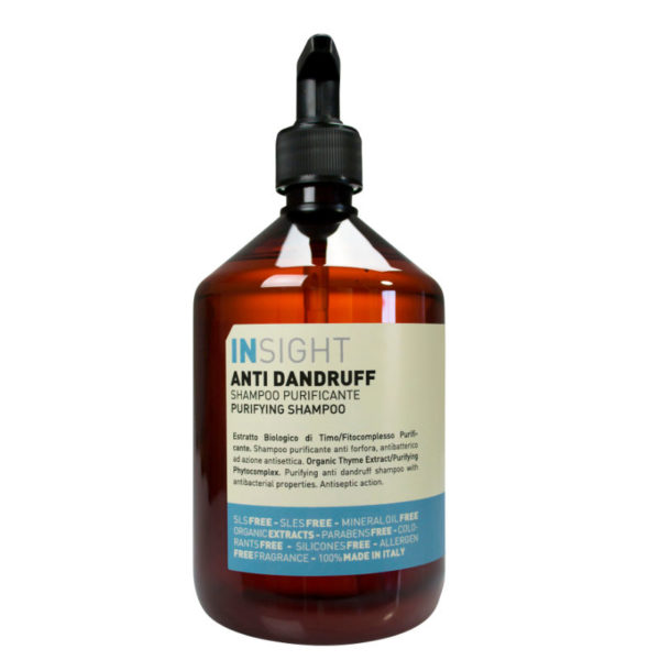 skæl shampoo skæl treatmentINsight Anti dandruff Shampoo til behandling af hovedbundsskæl naturlig vegansk miljøvenlig