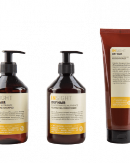 Insight Dry hair -shampoo, Conditioner og mask tilbud sæt Insight hårpleje 96% naturlig vegansk