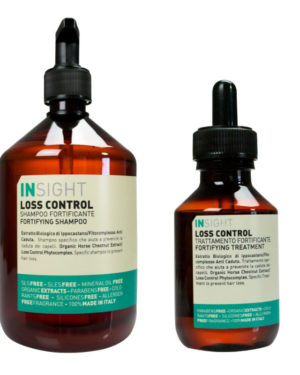 INsight Loss crontrol Shampoo til periodevis hårtab, håraffald 96% naturlig vegansk miljøvenlig tilbud Loss control loss crontrol treatmentshampoo