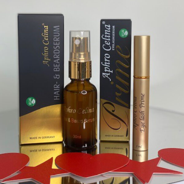 Julegave Adventsgave kalendergave -Gaveide Aphro Celina Prime vippeserum brynserum og hårserum