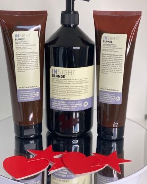 Julegaveide-julepakke advendtsgaver Blonde 900ml. Shampoo 22 stk 250g blonde mask INsigh hårpleje