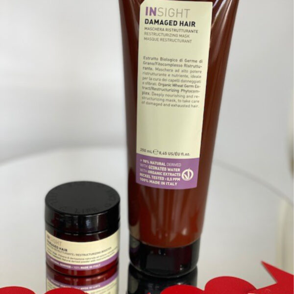 Julesæt julegave aventsgaver INsight Damaged hair booster hårkur Damaged hair mask hudoghårpleje