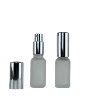 Genfyldelige frosent Glasflaske med Sølvspray